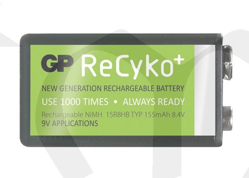 Baterie 6F22 (9V) nabíjecí GP Recyko+ 155mAh