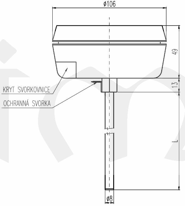 DKR 0..+350°C/400mm kontakt min.